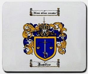 Justice coat of arms mouse pad
