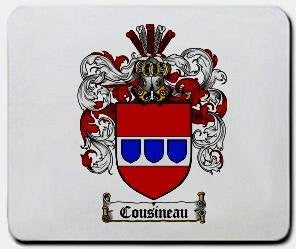 Cousineau coat of arms mouse pad
