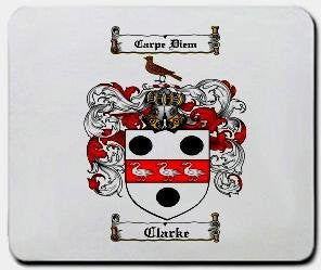 Clarke coat of arms mouse pad
