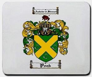 Poak coat of arms mouse pad