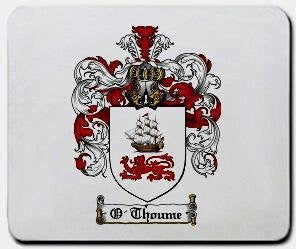 O'thoume coat of arms mouse pad
