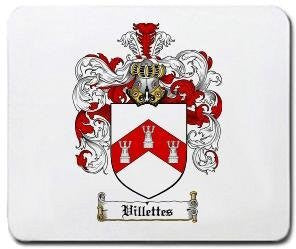 Villettes coat of arms mouse pad