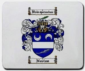 Nevins coat of arms mouse pad