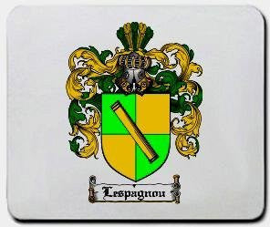 Lespagnou coat of arms mouse pad