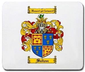 Seton coat of arms mouse pad