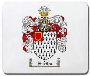 Surties coat of arms mouse pad