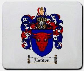 Larson coat of arms mouse pad