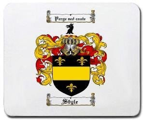 Style coat of arms mouse pad