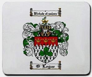 O'logue coat of arms mouse pad