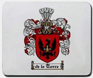 De-la-torre coat of arms mouse pad