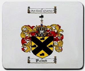 Pursell coat of arms mouse pad