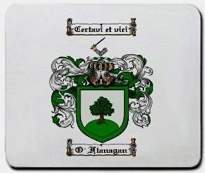 O'flanagan coat of arms mouse pad