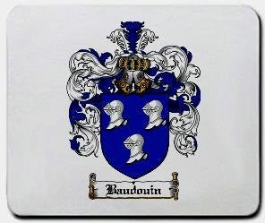 Baudouin coat of arms mouse pad