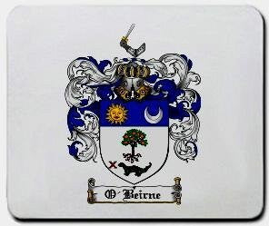 O'beirne coat of arms mouse pad