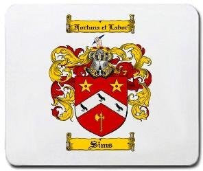 Sims coat of arms mouse pad