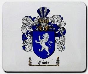 Poste coat of arms mouse pad