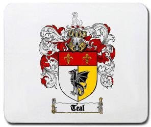 Teal coat of arms mouse pad