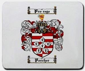 Porcher coat of arms mouse pad