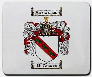 D'anvers coat of arms mouse pad