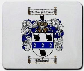 Bisland coat of arms mouse pad
