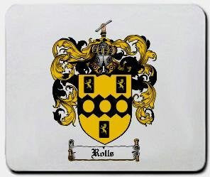 Rolls coat of arms mouse pad