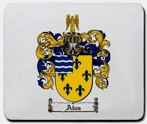 Alva coat of arms mouse pad