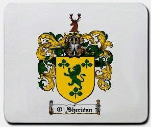 O'sheridan coat of arms mouse pad