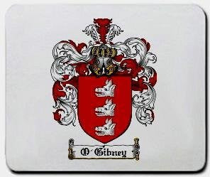 O'gibney coat of arms mouse pad