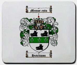 Hutchison coat of arms mouse pad
