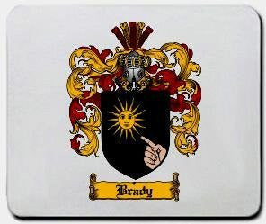 Brady coat of arms mouse pad