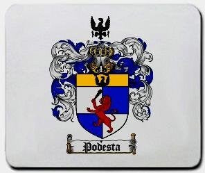 Podesta coat of arms mouse pad