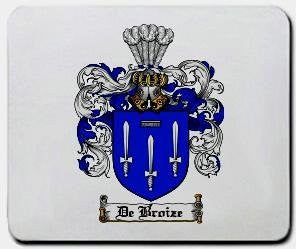 De-broize coat of arms mouse pad