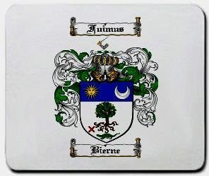 Bierne coat of arms mouse pad