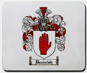 Devonish coat of arms mouse pad