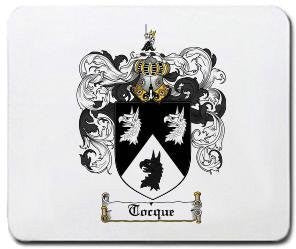 Tocque coat of arms mouse pad