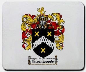 Greenwoode coat of arms mouse pad