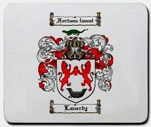 Laverty coat of arms mouse pad