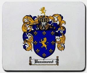 Beaumond coat of arms mouse pad