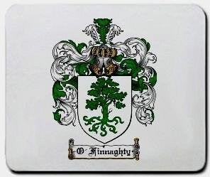 O'finnaghty coat of arms mouse pad