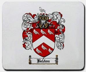 Beldon coat of arms mouse pad