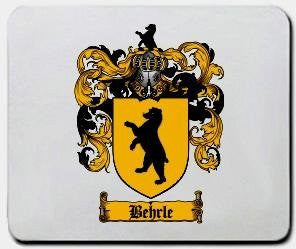 Behrle coat of arms mouse pad