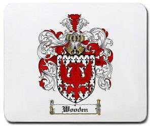 Wooden coat of arms mouse pad