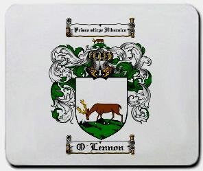 O'lennon coat of arms mouse pad