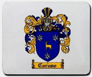 Caruso Family Shield Coat Of Arms Mouse Pad