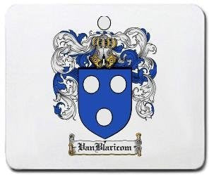 Vanblaricom coat of arms mouse pad