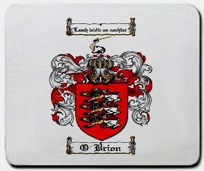 O'brion coat of arms mouse pad