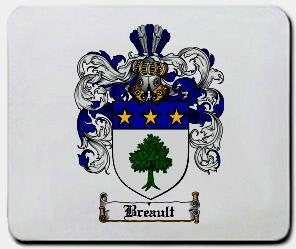 Breault coat of arms mouse pad