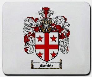Danbie coat of arms mouse pad