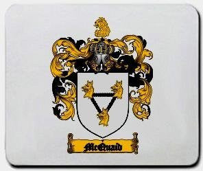 Mcquade coat of arms mouse pad
