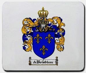De-boisblanc coat of arms mouse pad